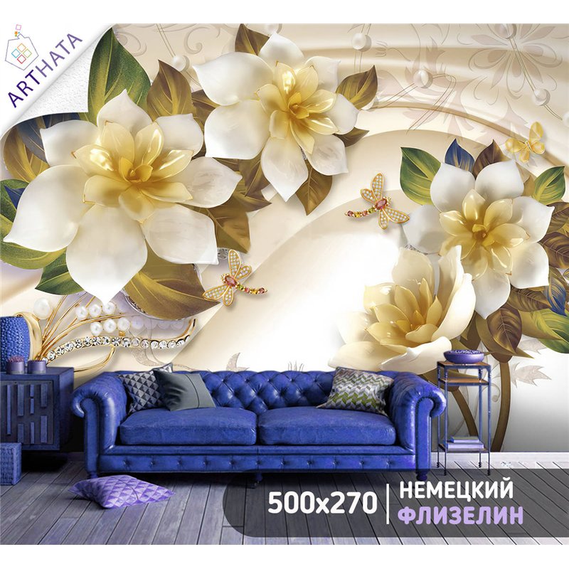 Фотообои для интерьера - 500х270см из 5и полос. Обои для стен, оформление спальни, детской комнаты, кухни, гостинной.