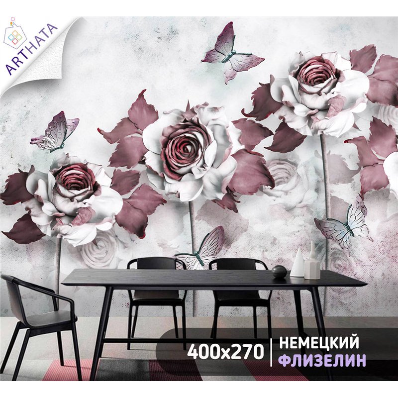 Фотообои для интерьера - 400х270см из 4х полос. Обои для стен, оформление спальни, детской комнаты, кухни, гостинной.
