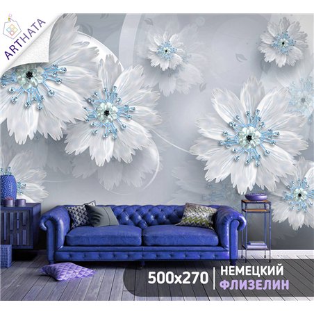 Фотообои для интерьера - 500х270см из 5и полос. Обои для стен, оформление спальни, детской комнаты, кухни, гостинной.