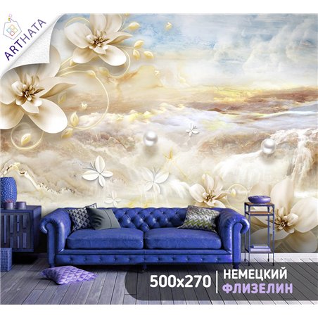 Фотообои для интерьера - 500х270см из 5и полос. Обои для стен, оформление спальни, детской комнаты, кухни, гостинной.