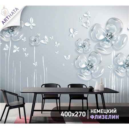Фотообои для интерьера - 400х270см из 4х полос. Обои для стен, оформление спальни, детской комнаты, кухни, гостинной.