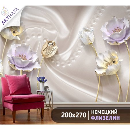 Фотообои для интерьера - 200х270см из 2х полос. Обои для стен, оформление спальни, детской комнаты, кухни, гостинной.