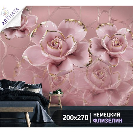 Фотообои для интерьера - 200х270см из 2х полос. Обои для стен, оформление спальни, детской комнаты, кухни, гостинной.