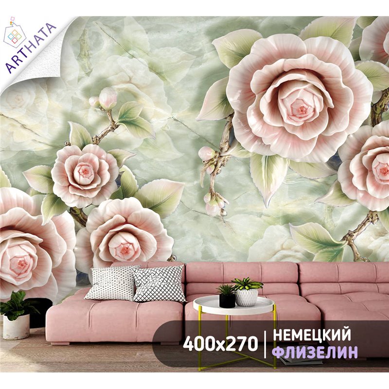 Фотообои для интерьера - 400х270см из 4х полос. Обои для стен, оформление спальни, детской комнаты, кухни, гостинной.