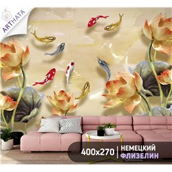 Фотообои для интерьера - 400х270см из 4х полос. Обои для стен, оформление спальни, детской комнаты, кухни, гостинной.