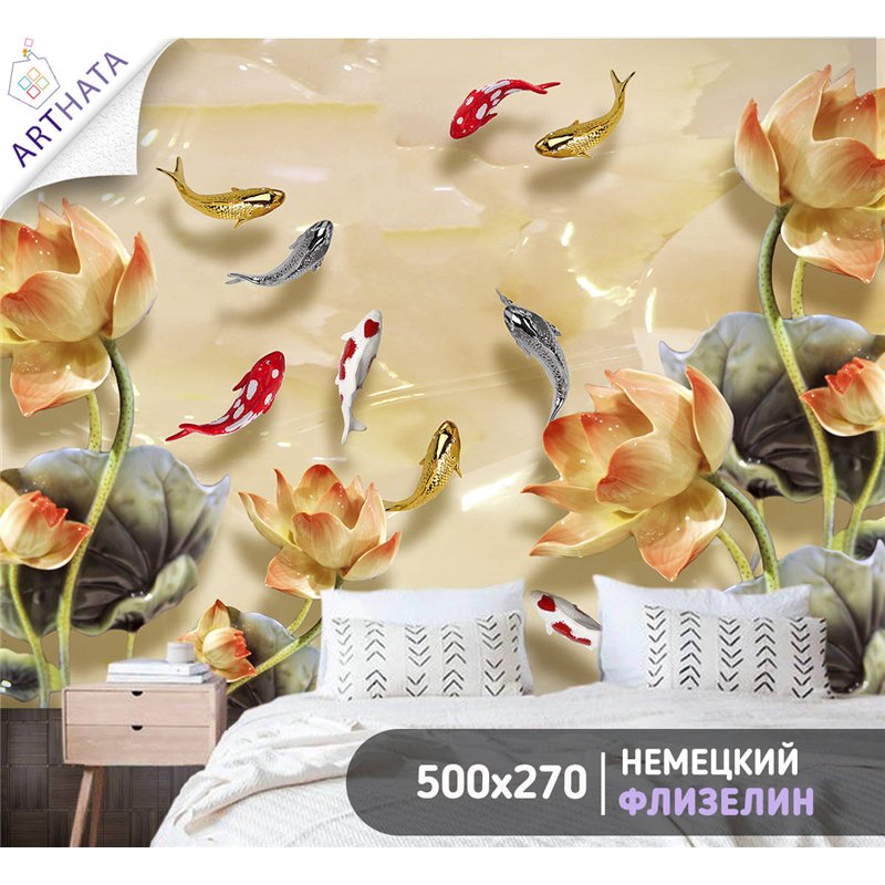 Фотообои для интерьера - 500х270см из 5и полос. Обои для стен, оформление спальни, детской комнаты, кухни, гостинной.