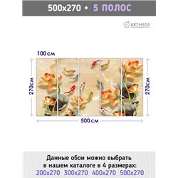Фотообои для интерьера - 500х270см из 5и полос. Обои для стен, оформление спальни, детской комнаты, кухни, гостинной.