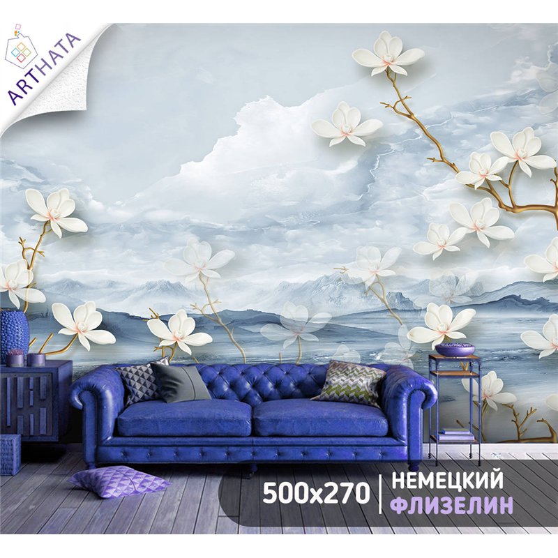 Фотообои для интерьера - 500х270см из 5и полос. Обои для стен, оформление спальни, детской комнаты, кухни, гостинной.
