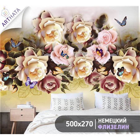 Фотообои для интерьера - 500х270см из 5и полос. Обои для стен, оформление спальни, детской комнаты, кухни, гостинной.