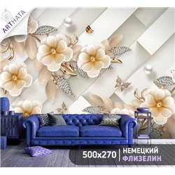 Фотообои для интерьера - 500х270см из 5и полос. Обои для стен, оформление спальни, детской комнаты, кухни, гостинной.