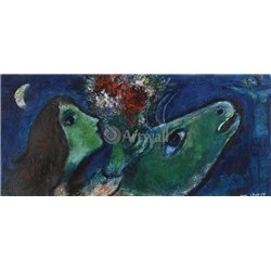 Женщина на зеленом осле с красным букетом