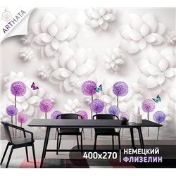 Фотообои для интерьера - 400х270см из 4х полос. Обои для стен, оформление спальни, детской комнаты, кухни, гостинной.