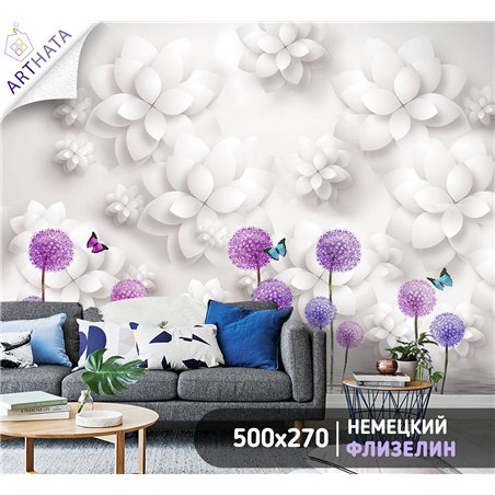 Фотообои для интерьера - 500х270см из 5и полос. Обои для стен, оформление спальни, детской комнаты, кухни, гостинной.