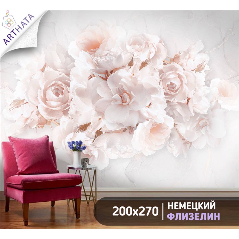 Фотообои для интерьера - 200х270см из 2х полос. Обои для стен, оформление спальни, детской комнаты, кухни, гостинной.