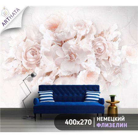 Фотообои для интерьера - 400х270см из 4х полос. Обои для стен, оформление спальни, детской комнаты, кухни, гостинной.