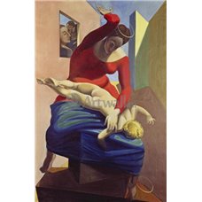 Картина на холсте по фото Модульные картины Печать портретов на холсте Пресвятая Богородица, наказывающая младенца Иисуса при трех свидетелях