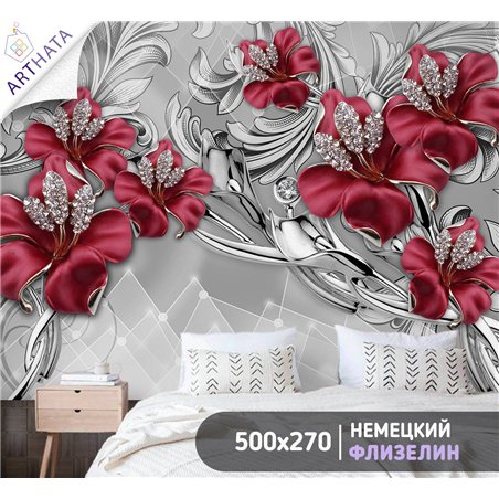 Фотообои для интерьера - 500х270см из 5и полос. Обои для стен, оформление спальни, детской комнаты, кухни, гостинной.