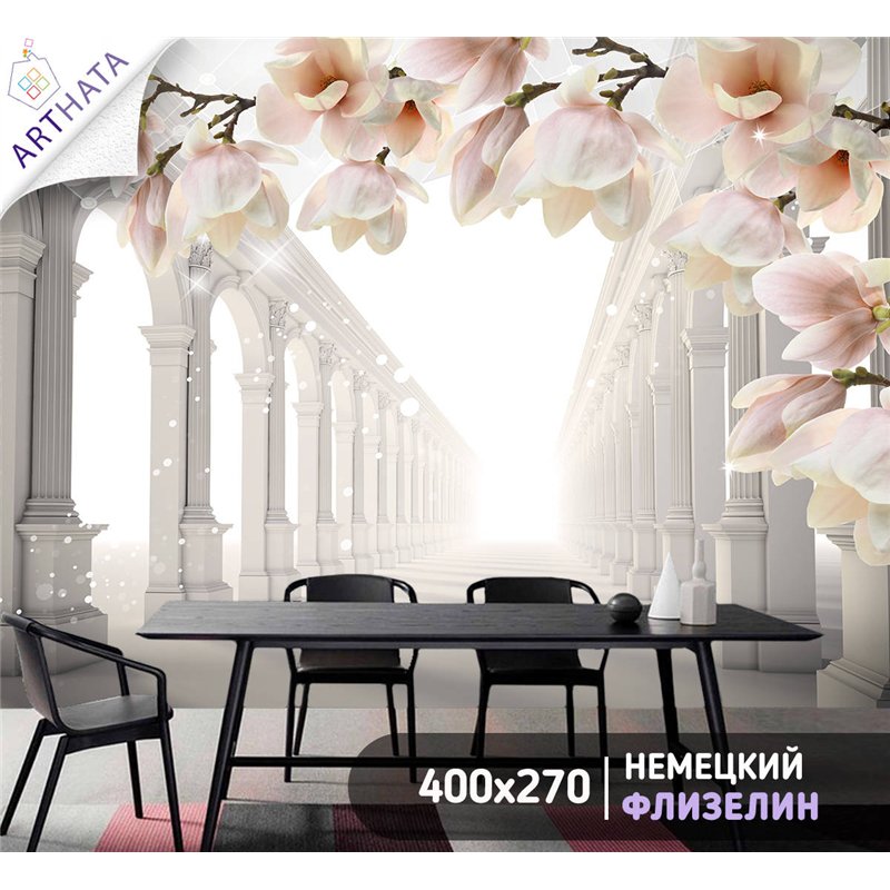 Фотообои для интерьера - 400х270см из 4х полос. Обои для стен, оформление спальни, детской комнаты, кухни, гостинной.