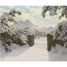 Картина на холсте по фото Модульные картины Печать портретов на холсте Зимнее солнце в Швейцарии