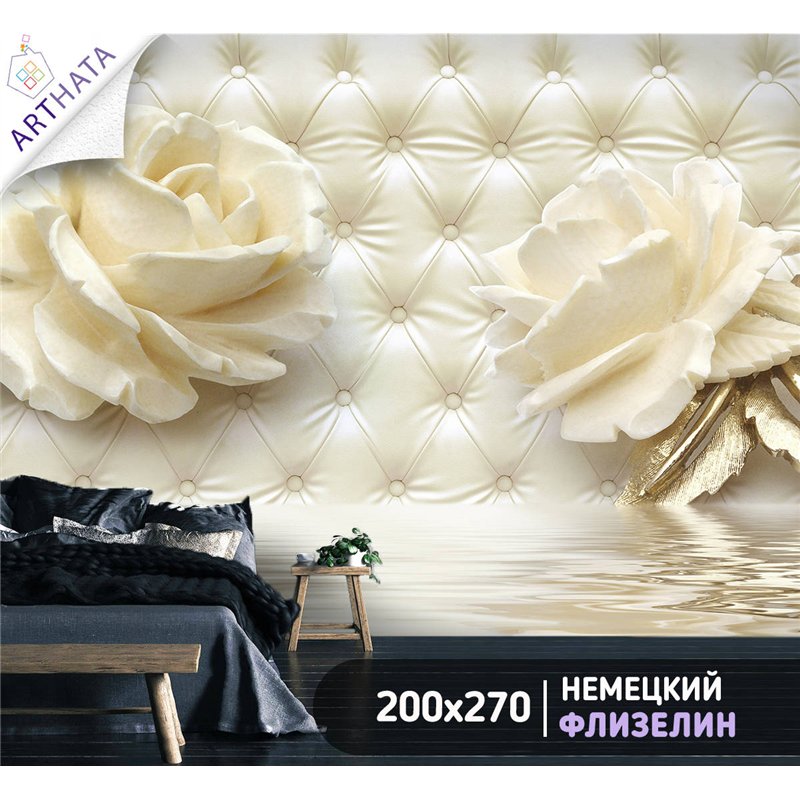 Фотообои для интерьера - 200х270см из 2х полос. Обои для стен, оформление спальни, детской комнаты, кухни, гостинной.