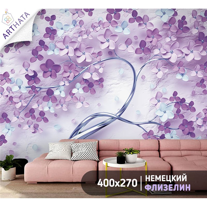 Фотообои для интерьера - 400х270см из 4х полос. Обои для стен, оформление спальни, детской комнаты, кухни, гостинной.