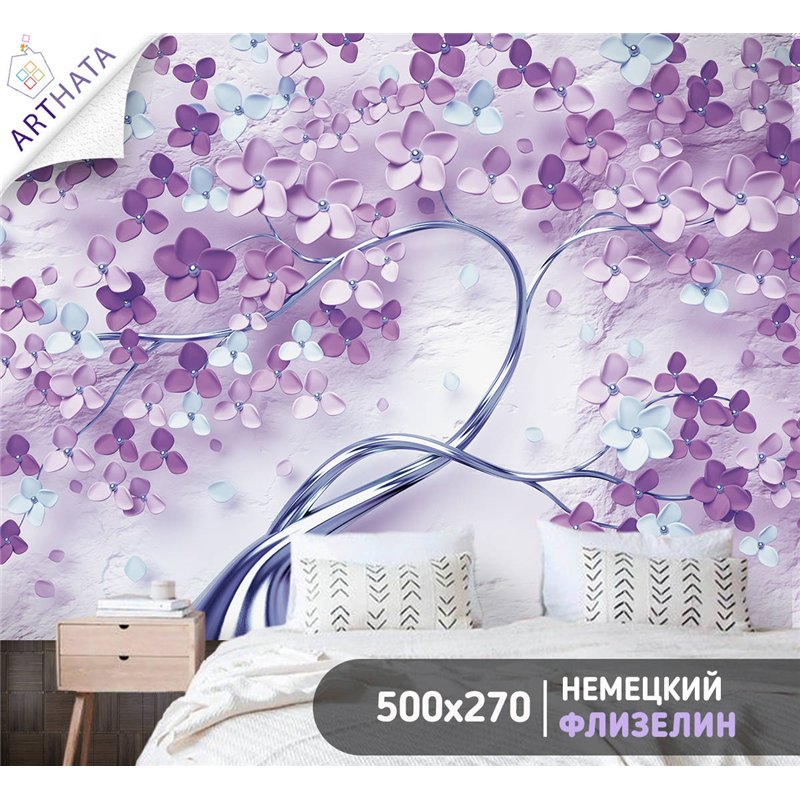 Фотообои для интерьера - 500х270см из 5и полос. Обои для стен, оформление спальни, детской комнаты, кухни, гостинной.