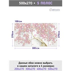 Фотообои для интерьера - 500х270см из 5и полос. Обои для стен, оформление спальни, детской комнаты, кухни, гостинной.