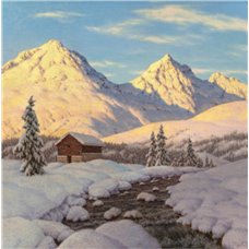 Картина на холсте по фото Модульные картины Печать портретов на холсте Восход в горах