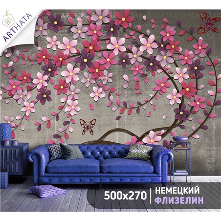 Фотообои для интерьера - 500х270см из 5и полос. Обои для стен, оформление спальни, детской комнаты, кухни, гостинной.
