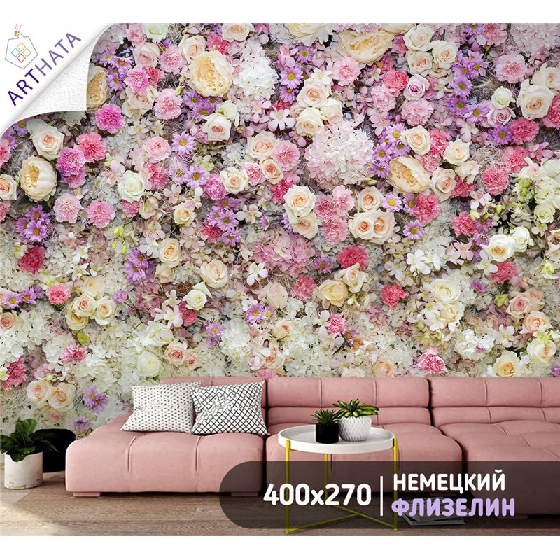 Фотообои для интерьера - 400х270см из 4х полос. Обои для стен, оформление спальни, детской комнаты, кухни, гостинной.