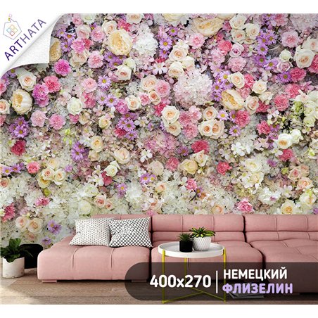 Фотообои для интерьера - 400х270см из 4х полос. Обои для стен, оформление спальни, детской комнаты, кухни, гостинной.