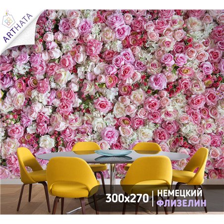 Фотообои для интерьера - 300х270см из 3х полос. Обои для стен, оформление спальни, детской комнаты, кухни, гостинной.