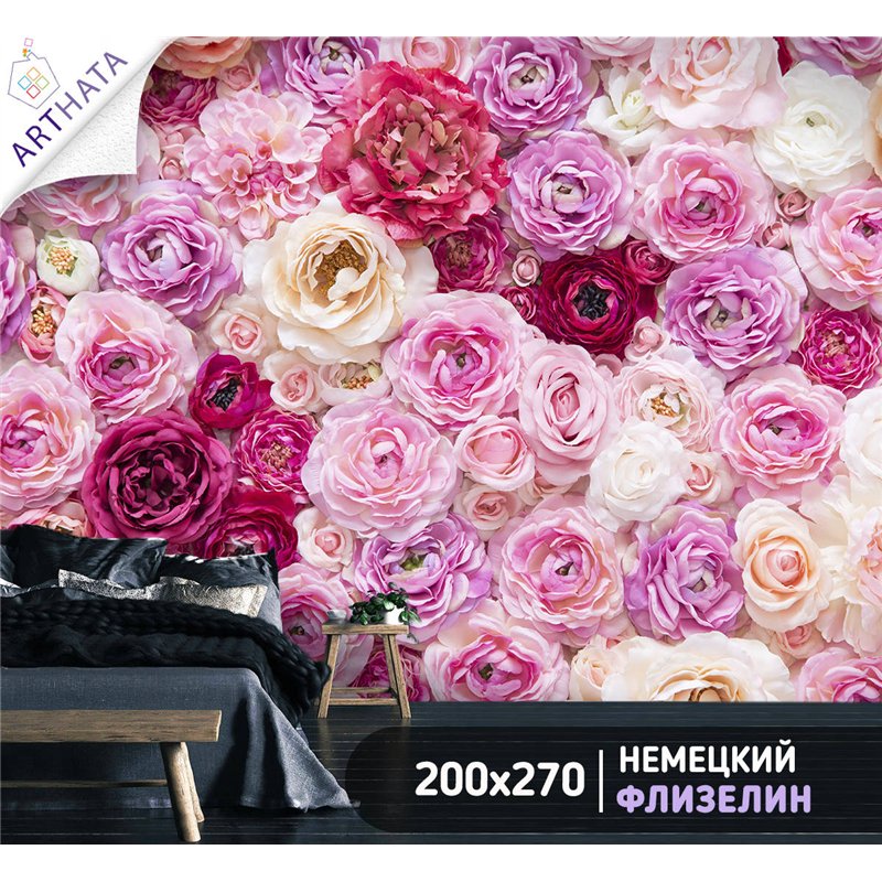 Фотообои для интерьера - 200х270см из 2х полос. Обои для стен, оформление спальни, детской комнаты, кухни, гостинной.