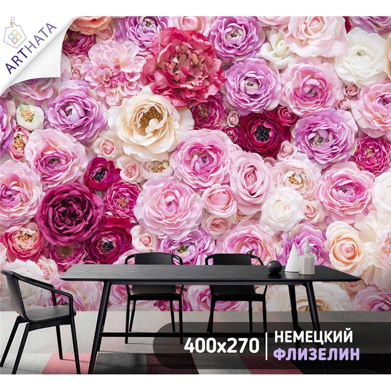 Фотообои для интерьера - 400х270см из 4х полос. Обои для стен, оформление спальни, детской комнаты, кухни, гостинной.