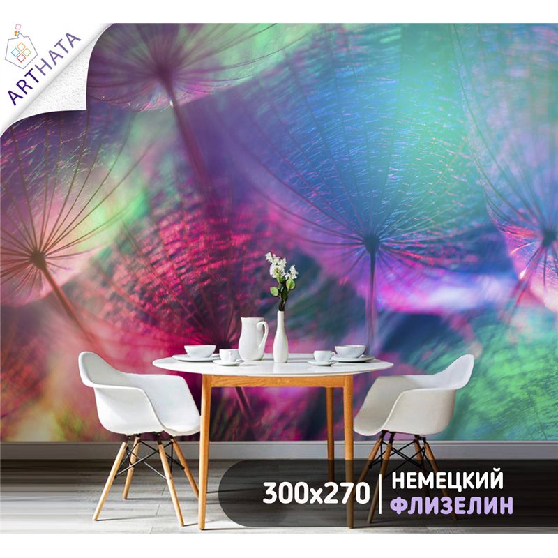 Фотообои для интерьера - 300х270см из 3х полос. Обои для стен, оформление спальни, детской комнаты, кухни, гостинной.