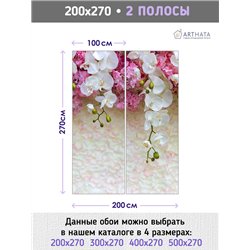 Фотообои для интерьера - 200х270см из 2х полос. Обои для стен, оформление спальни, детской комнаты, кухни, гостинной.