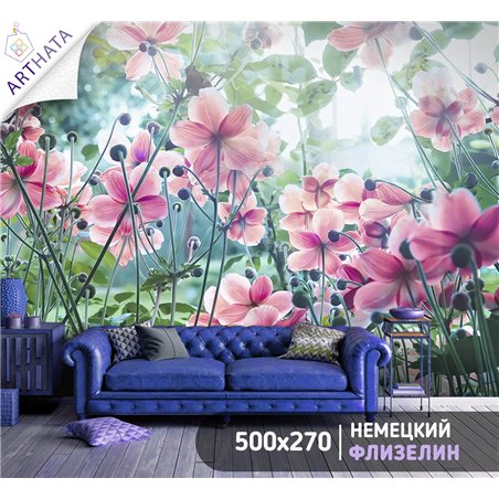 Фотообои для интерьера - 500х270см из 5и полос. Обои для стен, оформление спальни, детской комнаты, кухни, гостинной.