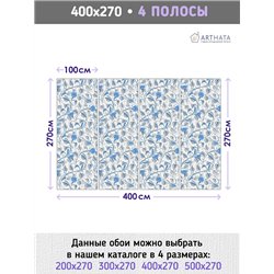 Фотообои для интерьера - 400х270см из 4х полос. Обои для стен, оформление спальни, детской комнаты, кухни, гостинной.