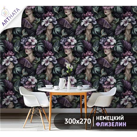 Фотообои для интерьера - 300х270см из 3х полос. Обои для стен, оформление спальни, детской комнаты, кухни, гостинной.