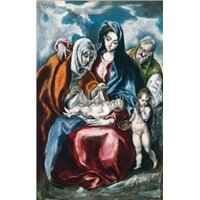 Портреты картины репродукции на заказ - Святое семейство со св Анной и юным Иоанном Крестителем