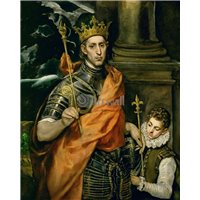 Портреты картины репродукции на заказ - Св Людовик, король Франции и паж