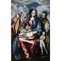 Портреты картины репродукции на заказ - Святое семейство со св Анной и юным Иоанном Крестителем