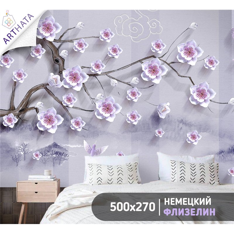 Фотообои для интерьера - 500х270см из 5и полос. Обои для стен, оформление спальни, детской комнаты, кухни, гостинной.