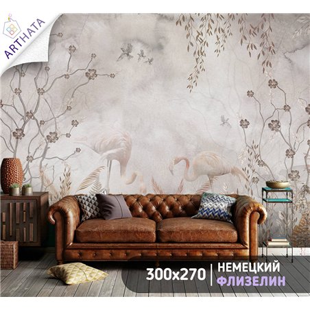 Фотообои для интерьера - 300х270см из 3х полос. Обои для стен, оформление спальни, детской комнаты, кухни, гостинной.