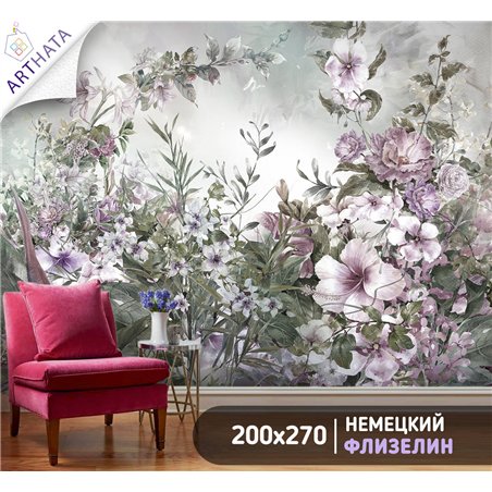 Фотообои для интерьера - 200х270см из 2х полос. Обои для стен, оформление спальни, детской комнаты, кухни, гостинной.