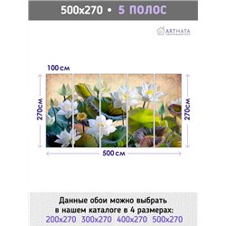 Фотообои для интерьера - 500х270см из 5и полос. Обои для стен, оформление спальни, детской комнаты, кухни, гостинной.