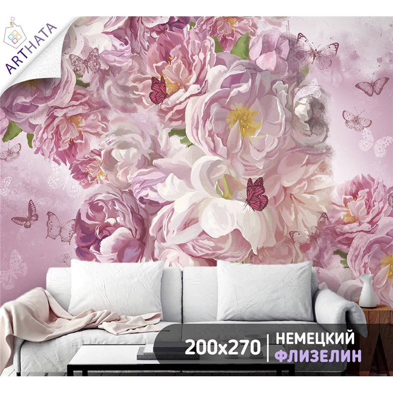 Фотообои для интерьера - 200х270см из 2х полос. Обои для стен, оформление спальни, детской комнаты, кухни, гостинной.