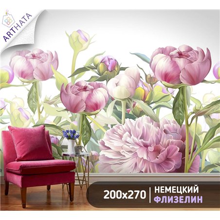 Фотообои для интерьера - 200х270см из 2х полос. Обои для стен, оформление спальни, детской комнаты, кухни, гостинной.