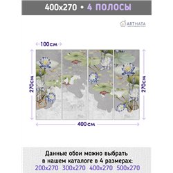 Фотообои для интерьера - 400х270см из 4х полос. Обои для стен, оформление спальни, детской комнаты, кухни, гостинной.