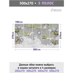 Фотообои для интерьера - 500х270см из 5и полос. Обои для стен, оформление спальни, детской комнаты, кухни, гостинной.
